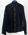 BOLF Freizeithemd Herren  L  KW 42/43 Schwarz Slim Fit Neu Mode Hemd Button-Down