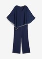 Jumpsuit mit Strasssteinen Gr. 48/50 Dunkelblau Damen-Jumpsuit Onesie Neu*