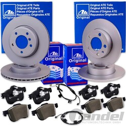ATE BREMSSCHEIBEN + BELÄGE VORNE + HINTEN passend für MINI R50 R53 R52VA 276x22mm // HA 259x10mm // mit Warnkontakten