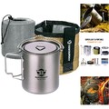 750ml Titan Becher & Tasse, Ultraleichtes Camping Topf Geschirr Set, Faltbare...