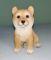 Shiba Inu Hund Figur aus Kunststein, 12 cm hoch