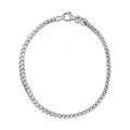 Vivance Armband  925 Silber rhodiniert Francokette 3mm  Länge 19cm mit Karabiner