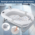 Faltbare Baby Badewanne Babywanne mit Kissen Anti-Rutsch Babybadewanne Badematte