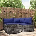 Poly Rattan Sitzgruppe Esstisch Lounge Gartenmöbel Sitzgarnitur Tisch + Stühle