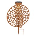 LUXUS SOLARLEUCHTE AUßENLEUCHTE GARTENLEUCHTE RUND LED SOLARLAMPE ROST 77636795
