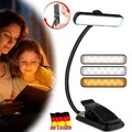 Leselampe LED Klemmleuchte USB Dimmbar Bettlampe Tischlampe Flexibel Aufladbar