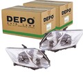 2x DEPO H11 HB3 SCHEINWERFER SATZ passend für TOYOTA AURIS LINKS+RECHTS