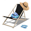 Liegestuhl Gartenliege Relax Klappbar klappliege Sonnenliege Holz Strandliege