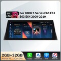 10,25'' Android 13 Für BMW 5er E60 E61 09-10 CIC Autoradio CarPlay WIFI GPS Navi