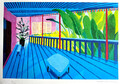 David Hockney Lithographie COA Original Sign. op Nummeriert Limitiert 180es ==