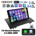 2+64G Carplay Android13 Autoradio GPS NAVI BT FM WIFI DAB+ Für Renault Megane II