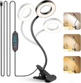 LED Klemmleuchte dimmbar Schreibtischlampe Leselampe flexibel USB Tisch-Lampe 8W