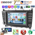 32G KAM+ Android 14 Carplay Für Mercedes Benz C CLC W209 W203 Autoradio WIFI GPS