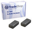 2x Motorkohlen Kohlebürsten 6,5x8x14,5mm für Bosch PWS 750-115, PWS 750-125