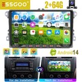 9" Autoradio Android 14 CarPlay Navi BT für VW GOLF 5 6  Caddy Passat Touran KAM