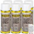 6x BREHMA Alles Dichtspray sprühbarer Kunststoff Sprühdichtung weiss 400ml