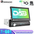 DAB+ Autoradio 1Din 7" Android 13 Mit Kamera GPS Navi CarPlay Wifi Bluetooth USB