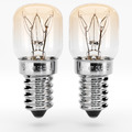 ABSINA 2x Backofenlampe hitzebeständig 15W E14 - Backofen Glühbirne Lampe