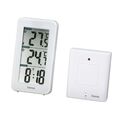 Hama Wetterstation EWS-152 Digital Innen Außen Thermometer DCF-Uhr Wecker Weiß