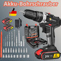 21V Akkuschrauber 3 in 1 Akku-Bohrschrauber Set in Koffer mit 2Akkus 30PCS 2024