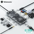 Multiport USB C Hub Adapter HDMI 4K USB 3.0 TF/SD RJ45 PD100W für Macbook Laptop