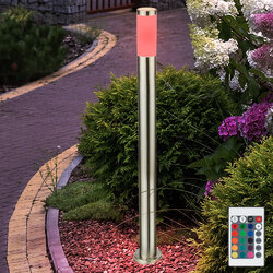 Stehleuchte Stehlampe Wegelampe IP44 Fernbedienung dimmbar Memory RGB LED 110cm