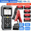 TOPDON AL500B Profi KFZ OBD2 Diagnosegerät Scanner Auto Batterietester 2in1 USB