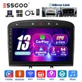 DAB+ Autoradio Android 13 CarPlay GPS Cam 2+64G Für Peugeot 408 308 CC SW 07-13