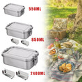 Lunchbox Brotdose Auslaufsicher Bento-Box Brotzeit-Dose aus Edelstahl mit Fächer