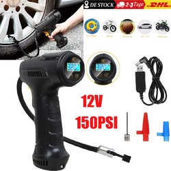 LCD Elektrische Akku Luftpumpe Auto Fahrrad Reifen Druckluft Kompressor 150PSI