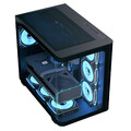 Curved Glass Gaming PC 10-Core CPU 16GB DDR5 500GB M.2+3TB HD W11 RTX 5060 Ti