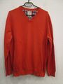 Brax Strick Pullover V-Ausschnitt Langarm rot Gr.52 (C46-35)