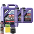 Motoröl 5W40 LIQUI MOLY Synthoil High Tech 7L +MANN Ölfilter +Ölschlammspülung