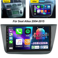 9'' 2+32G Für Seat Altea 2004-2015 Android 15 Autoradio Carplay GPS Navi FM USB