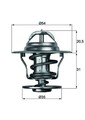 MAHLE Thermostat Kühlmittel TX 13 80D für 80 AUDI 100 VW PORSCHE T3 944 SEAT C2