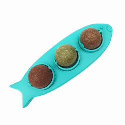 3 In 1 Rotating Licking Ball Natural Catnip Toy Ball Teeth Cleaning Pet Supplies