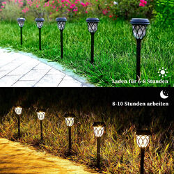 Solarleuchten für Außen Garten 6 Stück LED Solarlampen mit IP44 Wasserdicht