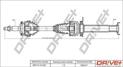 Dr!ve+ Antriebswelle DP2110.10.1021 M20x1.5 für VW TRANSPORTER T5 Bus 7HB 7HJ