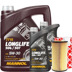 FEBI ÖLFILTER + 7L MANNOL 5W-30 LONGLIFE MOTORÖL passend für MERCEDES 229.51 ÖL