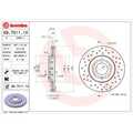 BREMBO 2x Bremsscheibe vorne 256 Gelocht/innenbel. für VW Golf IV 1J1