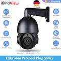 iBirdView 360° 4K 8MP PTZ POE IP Kamera 36X Zoom IR 80m Hikvision Protokoll DE