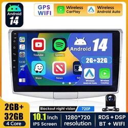 2+32G Android 14 Auto Radio Carplay Kam RDS GPS Navi für VW Passat B7 CC 2010-15