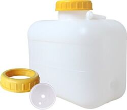 10 Liter Weithalskanister - Wasserkanister - Bügelkanister BügelgriffSchraubring Staubkappe DIN 96 - Verschluss DIN 96