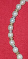 echte Perlenkette mit Brillanten und Smaragden, 750er Weißgold, 45cm Länge