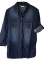 Jeansbluse in blau/dunkelblau VON JOHN BANER GR. 38 NEU A827