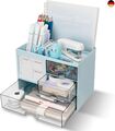 RISEMART Schreibtisch-Organizer mit 3 Schubladen, multifunktionaler Stifthalter