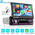 7" 1DIN Autoradio Android 15 Carplay Flip Out Touchscreen GPS FM Bluetooth 4+64G