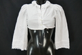 Gr.38 Dirndlbluse weiß Bluse für Dirndl Baumwolle mit Häkelspitze B10569