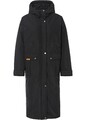 Neu Winter-Parka Gr. 42 Schwarz gefütterte oversized Damen Winterparka Mantel