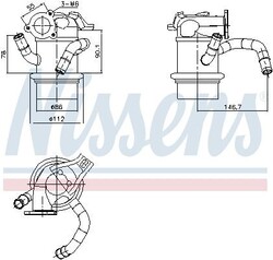 Kühler Abgasrückführung für Skoda VW Yeti CC B7 Beetle Nissens 989421 2009->